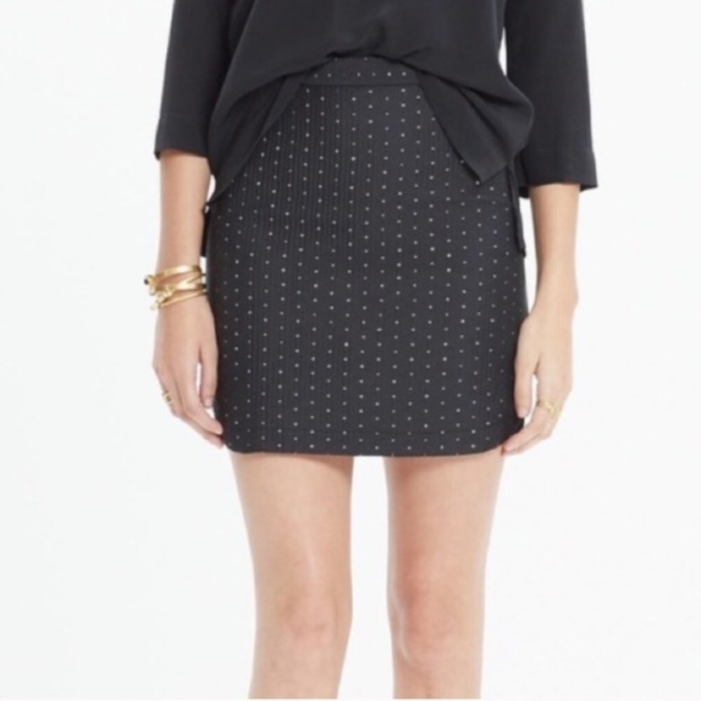 madewell shirttail skirt in nightfall jacquard